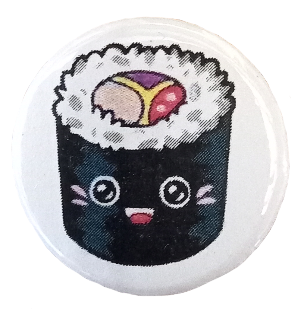 Badge Sushi heureux