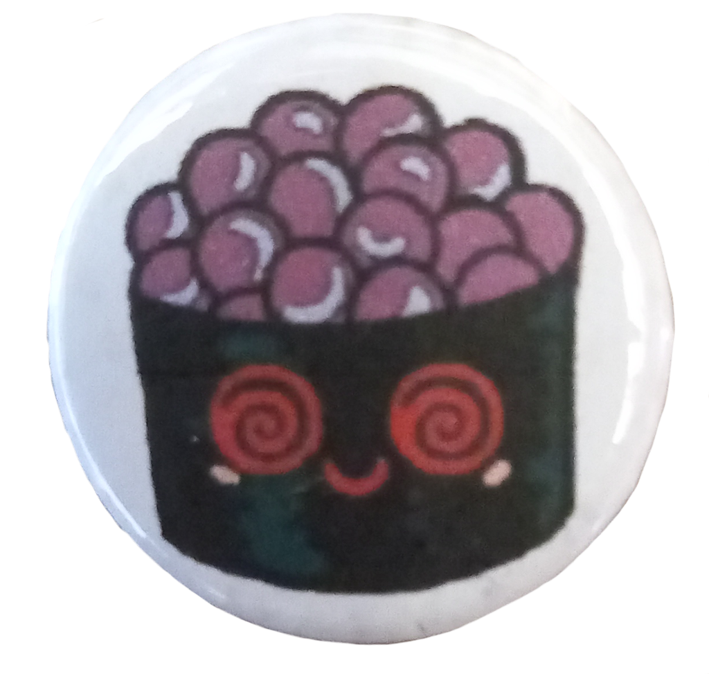 Badge Sushi mauve