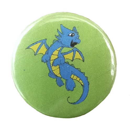 Badge Dragon Bleu